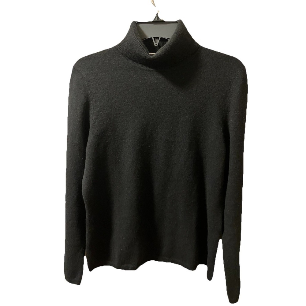 Charter Club Cashmere Sweater 2-Ply Turtleneck Black Size L